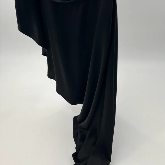 Cinq a Sept Silk Eliza Strapless Asymmetrical Cocktail Black Dress - Size 12 - Picture 6 of 6